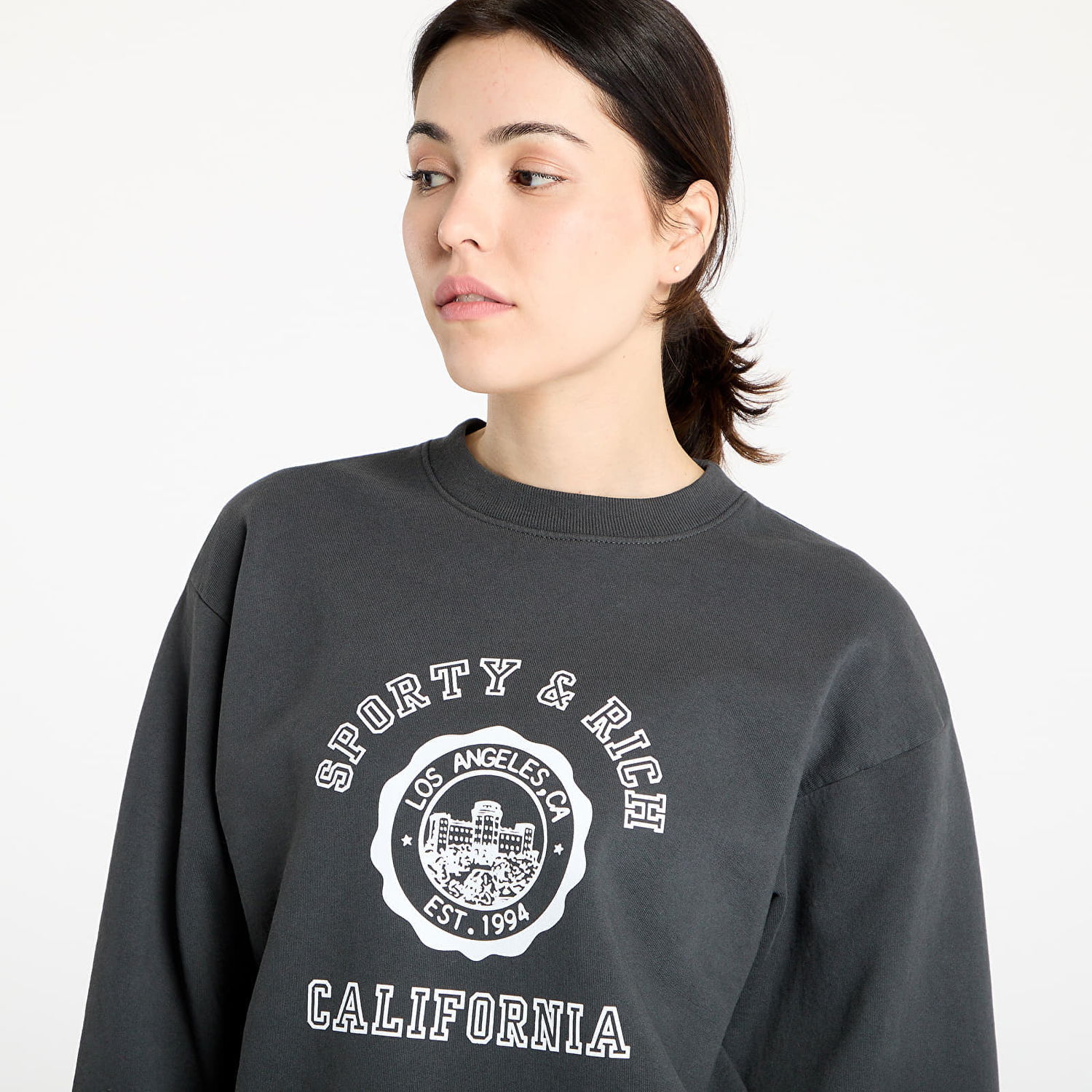 Суитчър Sporty & Rich Sporty & Rich California Emblem Crewneck Sweatshirt Сиво | ST071622508BA02, 1