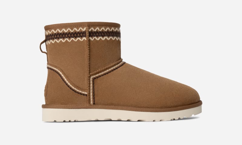 Кецове и обувки UGG Classic Mini Atherson Suede Boots Кафяво | 1158222-CHE