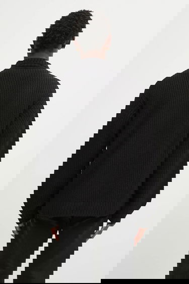 Яке Carhartt WIP Ribbed Knit Chore Jacket with Full Zip and Patch Pockets Черно | I035399.89XX, 2