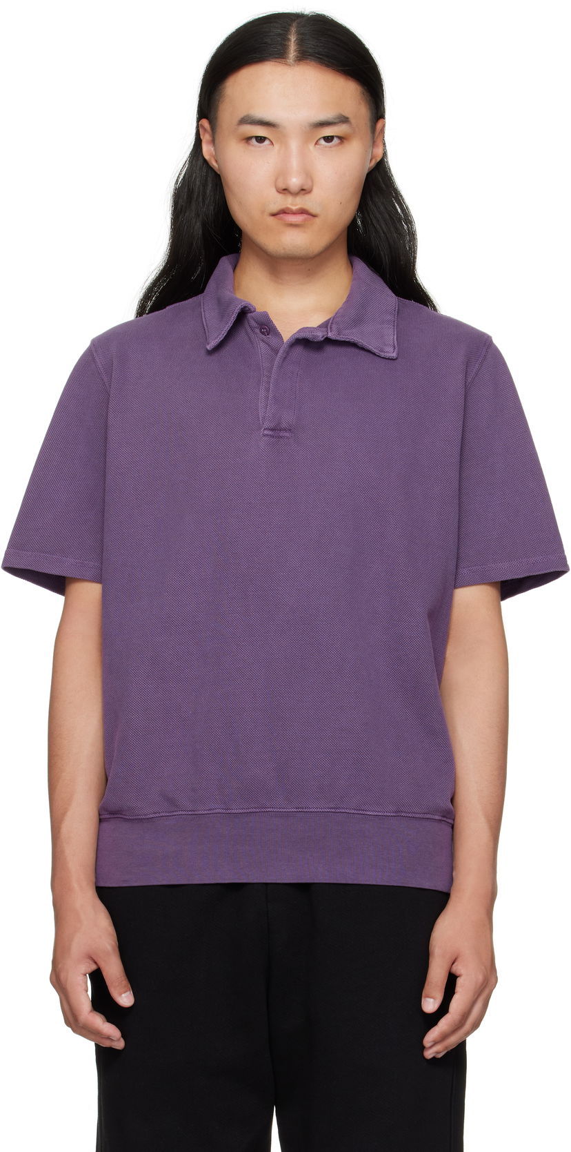 Поло тениска LES TIEN Les Tien Piqué Banded Tennis Polo Лилаво | PK-2070-PD