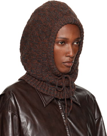 Шапка Maison Margiela MM6 Maison Margiela Wool Blend Knit Hood Кафяво | SH2TB0005 M13174, 1