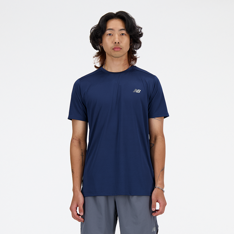 Тениска New Balance Men's New Balance MT41222 T-Shirt Тъмно синьо | NBMT41222NNY, 0