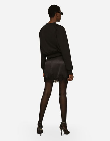 Суитчър Dolce & Gabbana Technical Jersey Sweatshirt With Tag Черно | F9R25THU7H9N0000, 2