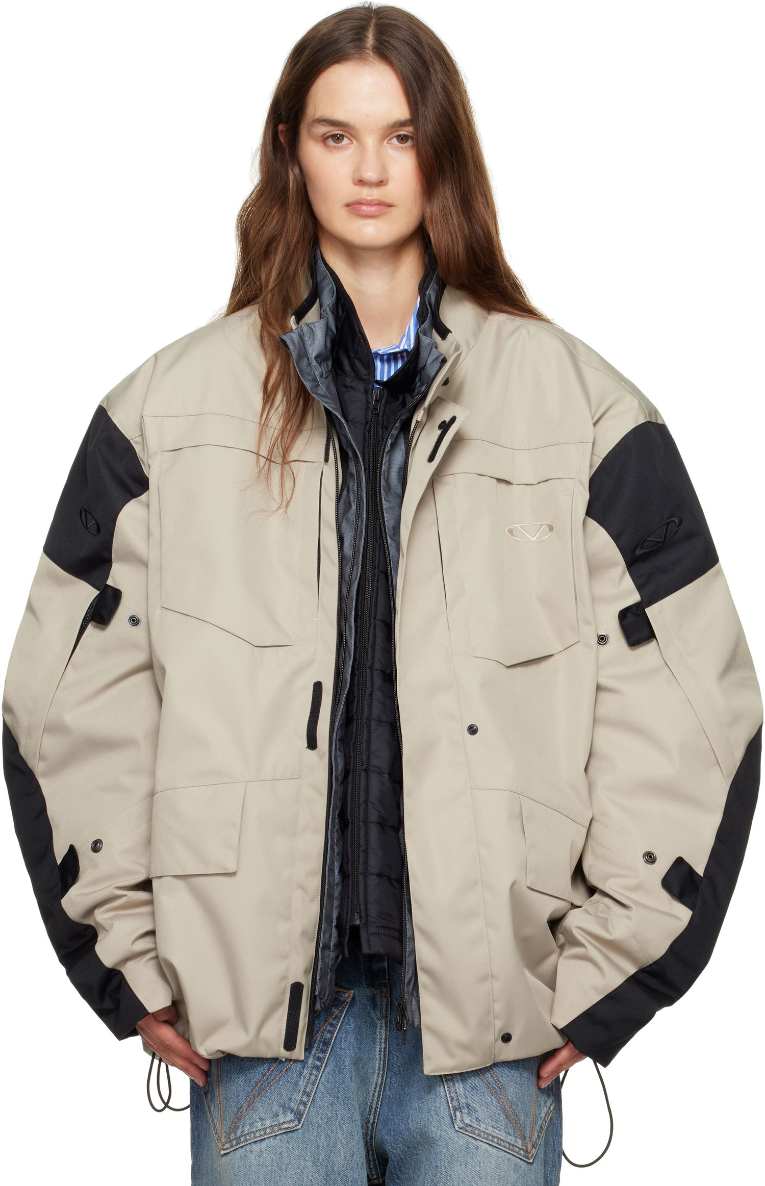 Парка VETEMENTS Vetements Biker Parka and Liner Jacket Set Бежово | UH76OJ750S, 0