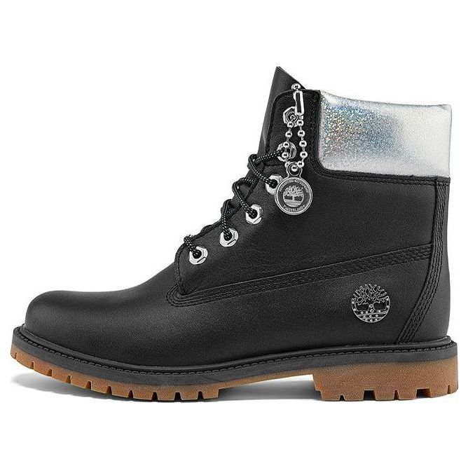 Кецове и обувки Timberland Heritage 6 Inch Waterproof Boots With Silver Collar Черно | A2M8GW