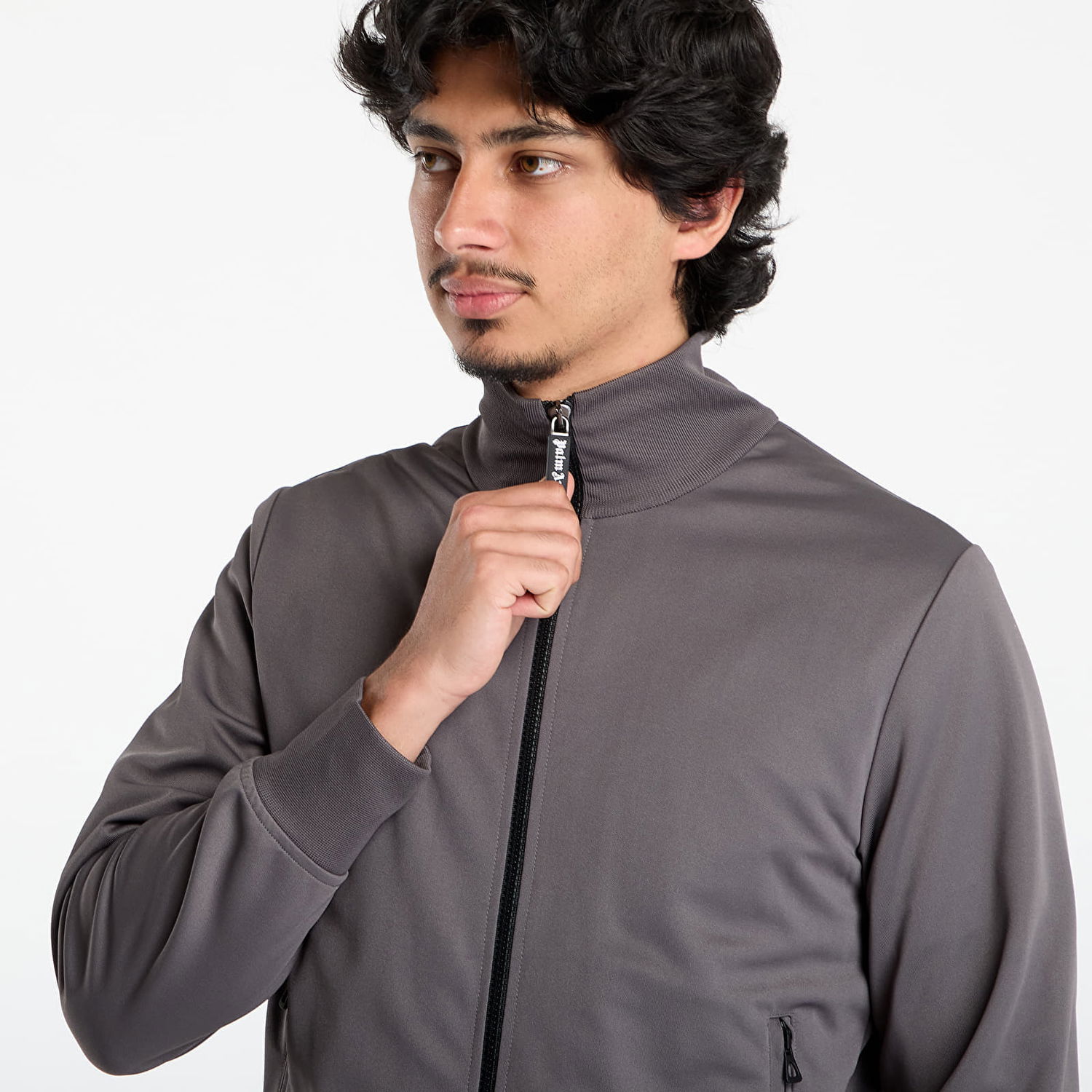 Яке Palm Angels Palm Angels Back Curved Logo Track Jacket Сиво | PMBD089F25FAB0020703, 1