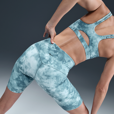 Къси панталони Nike Nike Zenvy Printed High-Waisted 20cm Bike Shorts Тюркоазено | HJ2301-006, 1