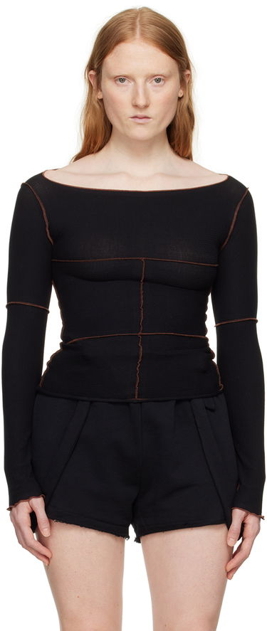 Пуловер Baserange Baserange Cinder Long Sleeve T-Shirt Черно | TOCL-RB-SU24, 0