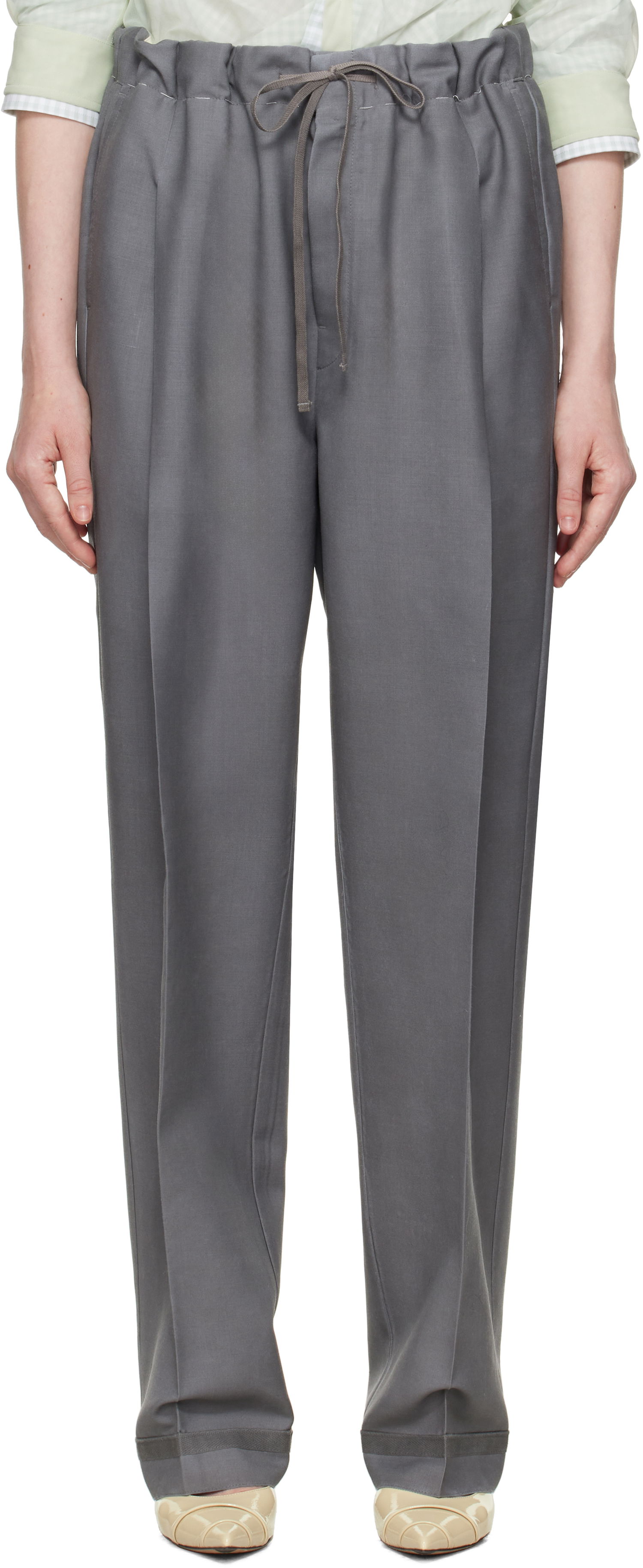 Панталони Maison Margiela Maison Margiela Mohair Trousers Сиво | S51KA0572 M35301, 0
