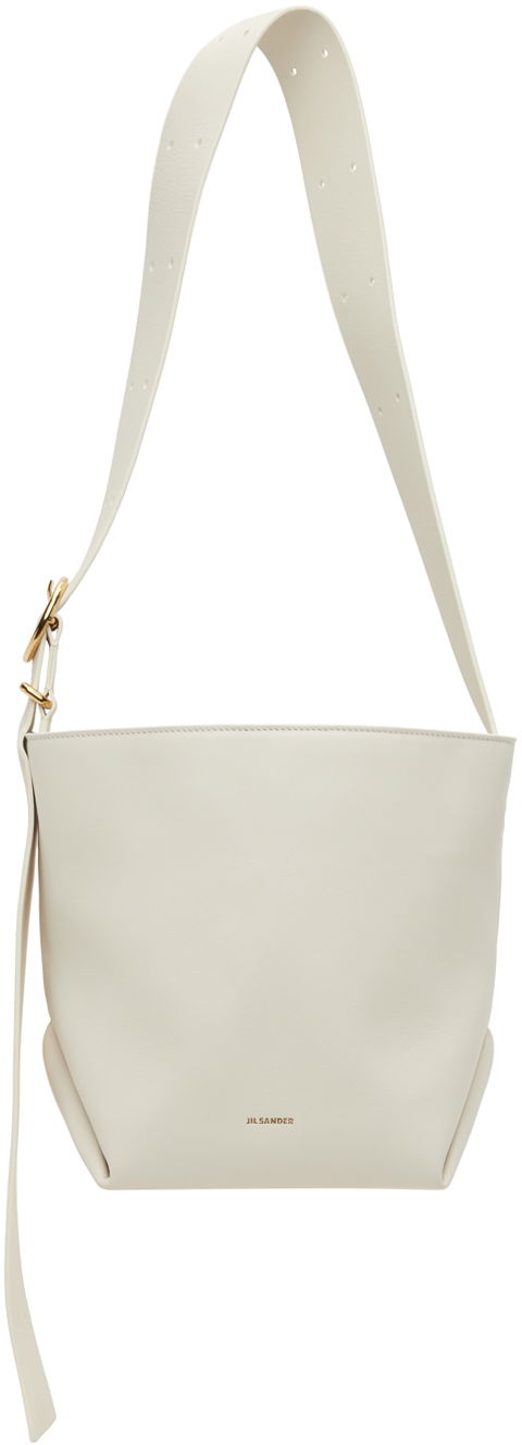 Голяма пазарска чанта Jil Sander Small Tote Bag Бяло | J07ZH0017_P6581