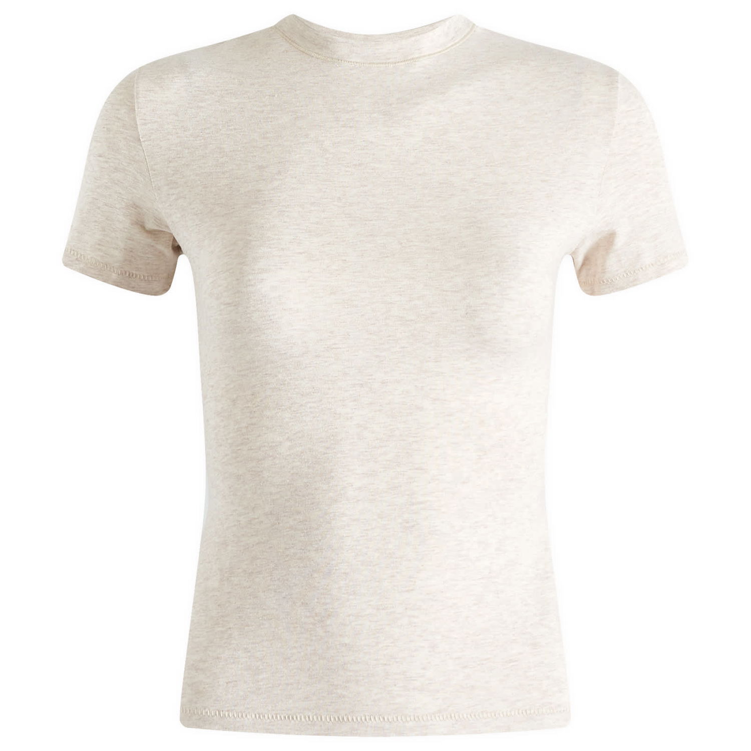 Тениска SKIMS SKIMS Cotton Jersey T-Shirt, Size Large Бежово | AP-TSH-0638-OATHEATHER, 1