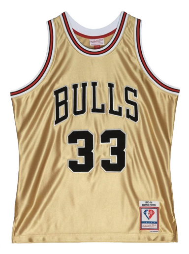 Фланелка Mitchell & Ness Chicago Bulls Scottie Pippen 75th Swingman Jersey Металик | SMJY4398-CBU97SPIGOLD