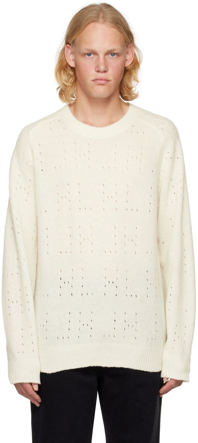 Пуловер Helmut Lang Crewneck Knit Sweater Бяло | M10HM702, 0