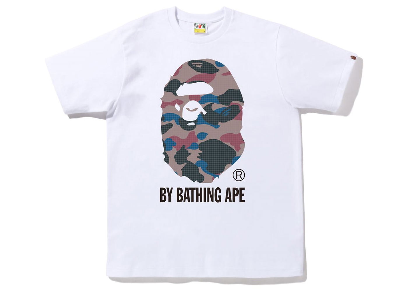 Тениска BAPE Grid Camo By Bathing Ape Tee Бяло | 1I80-110-029, 0