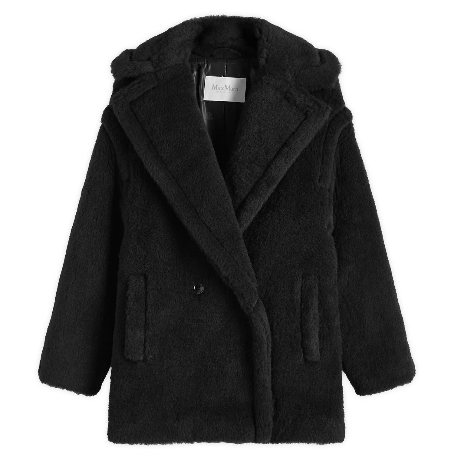 Палта Max Mara Max Mara Women's Fuxia Oversized Fluffy Coat Черно | 2511081041600-Black, 1