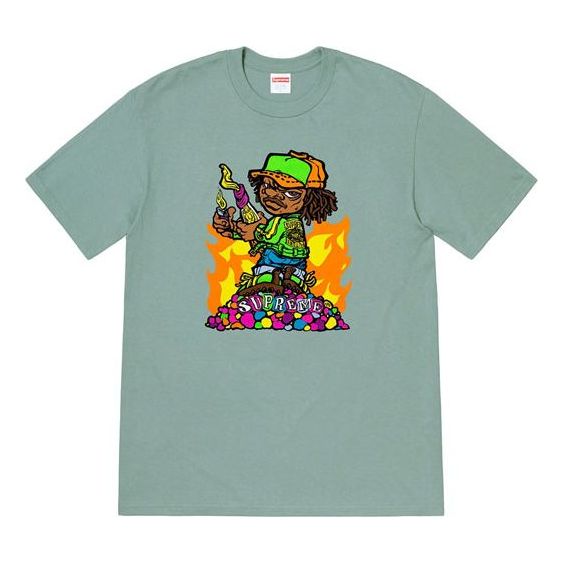 Тениска Supreme Supreme Molotov Kids Graphic T-Shirt Зелено | SUP-SS19-719, 0