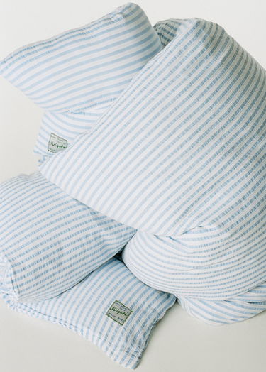 Домашен декор AXEL ARIGATO Light Blue Striped Duvet Cover Set Синьо | O3538002, 3