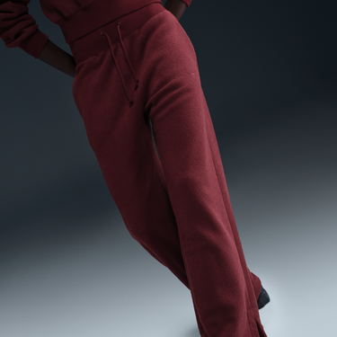 Комплект Nike Nike Sportswear Phoenix Plush High-Waisted Wide-Leg Fleece Pants Бургунди | FN3622-619, 3