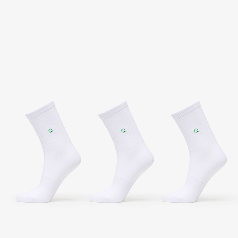 Чорапи Queens Essential Short Crew Socks 3-Pack Бяло | QNS_063