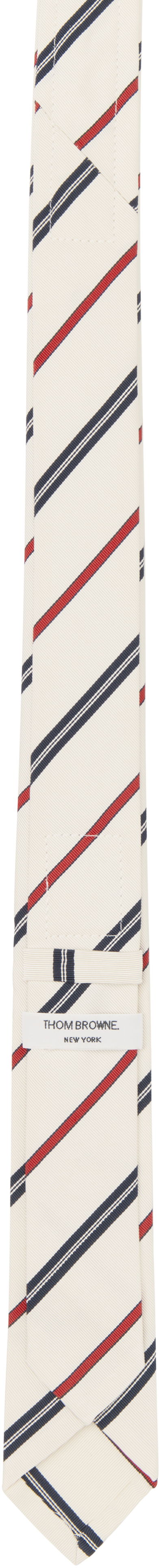 Шал Thom Browne Thom Browne Classic Silk Cotton Tie Бяло | MNL001A-F0794, 1