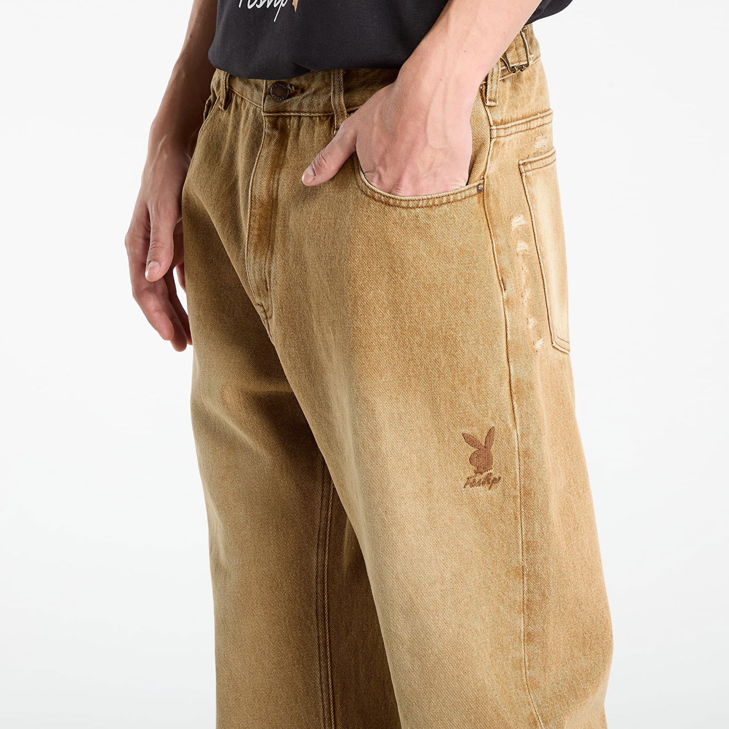 Дънки Footshop Playboy x FTSHP Denim Pants UNISEX Orche Бежово | FTSHP_514, 1