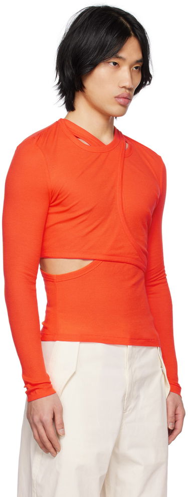 Тениска Dion Lee Modular Cutout Long Sleeve T-Shirt Бяло | C3102R23, 4