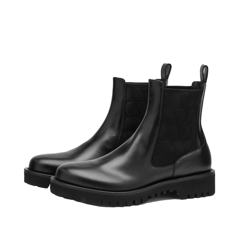 Кецове и обувки Valentino Leather Chelsea Boots Черно | 4Y2S0H67HED-0NO