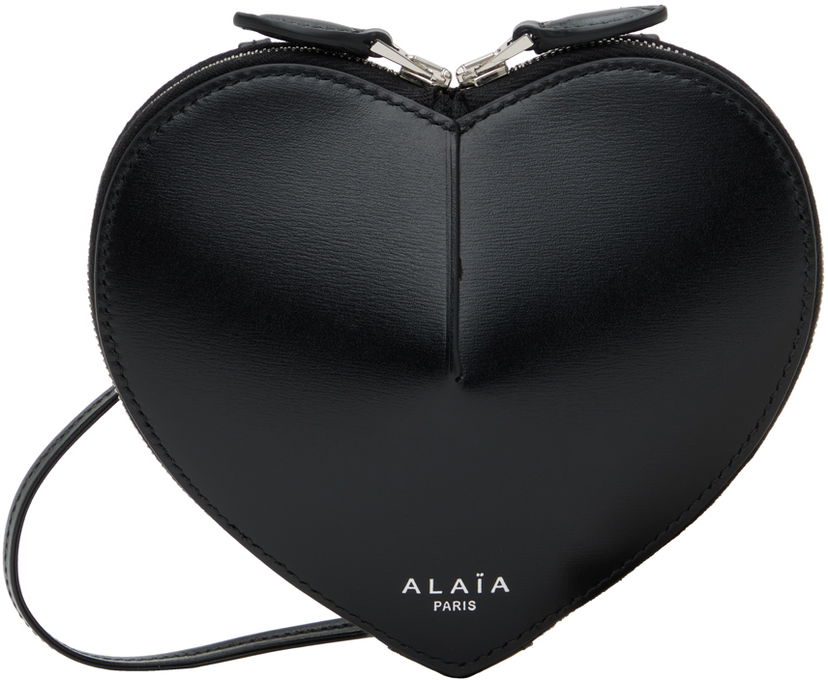 Дамска чанта Alaïa Mini Heart Shaped Coin Pouch Черно | AA1P040C0Y75