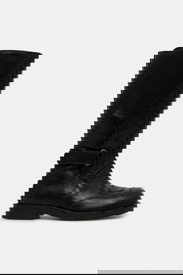 Кецове и обувки Maison Margiela High-Cut Leather Biker Boots Черно | SH3WW0006.P7431.T8013, 1