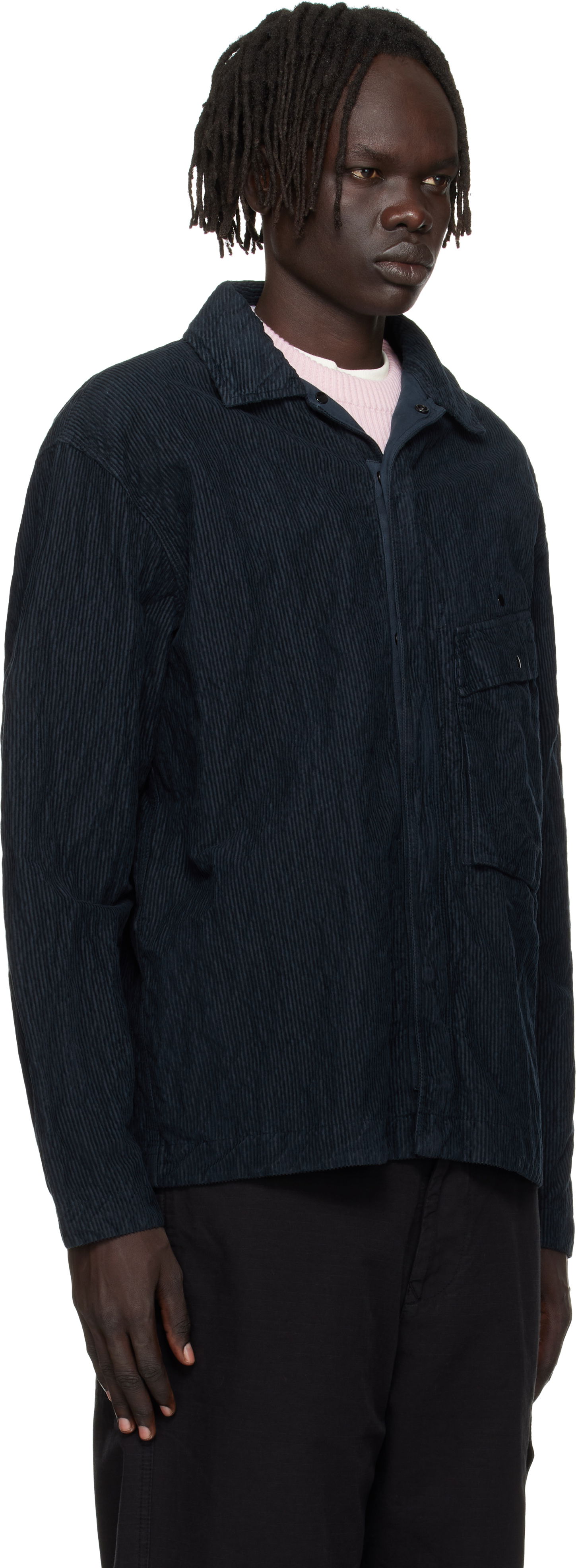 Риза Stone Island Wrinkled Corduroy Overshirt Тъмно синьо | K2S15 1200020 S0229, 1