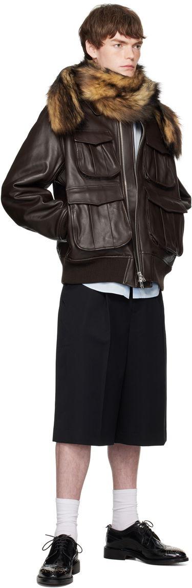 Яке бомбър Simone Rocha Simone Rocha Oversized Multi-Pocket Aviator Jacket Кафяво | 6130 0456, 3