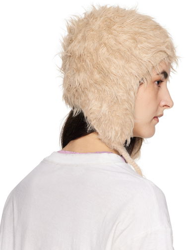 Шапка Acne Studios Acne Studios Fluffy Beanie Бежово | C40395-, 4