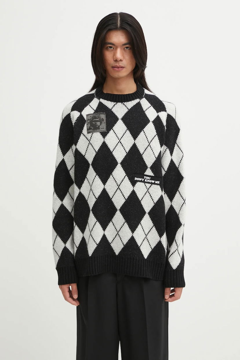 Пуловер UNDERCOVER Undercover Argyle Knit Sweater Многоцветен | UP2E4902