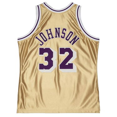 Фланелка Mitchell & Ness Los Angeles Lakers Magic Johnson 75th Gold Swingman Jersey Металик | SMJY4398-LAL84EJHGOLD, 1