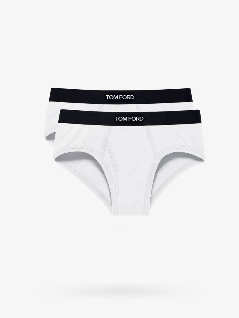 Боксерки Tom Ford TOM FORD Men's Underwear Briefs 2-Pack Бяло | T4XC11040100