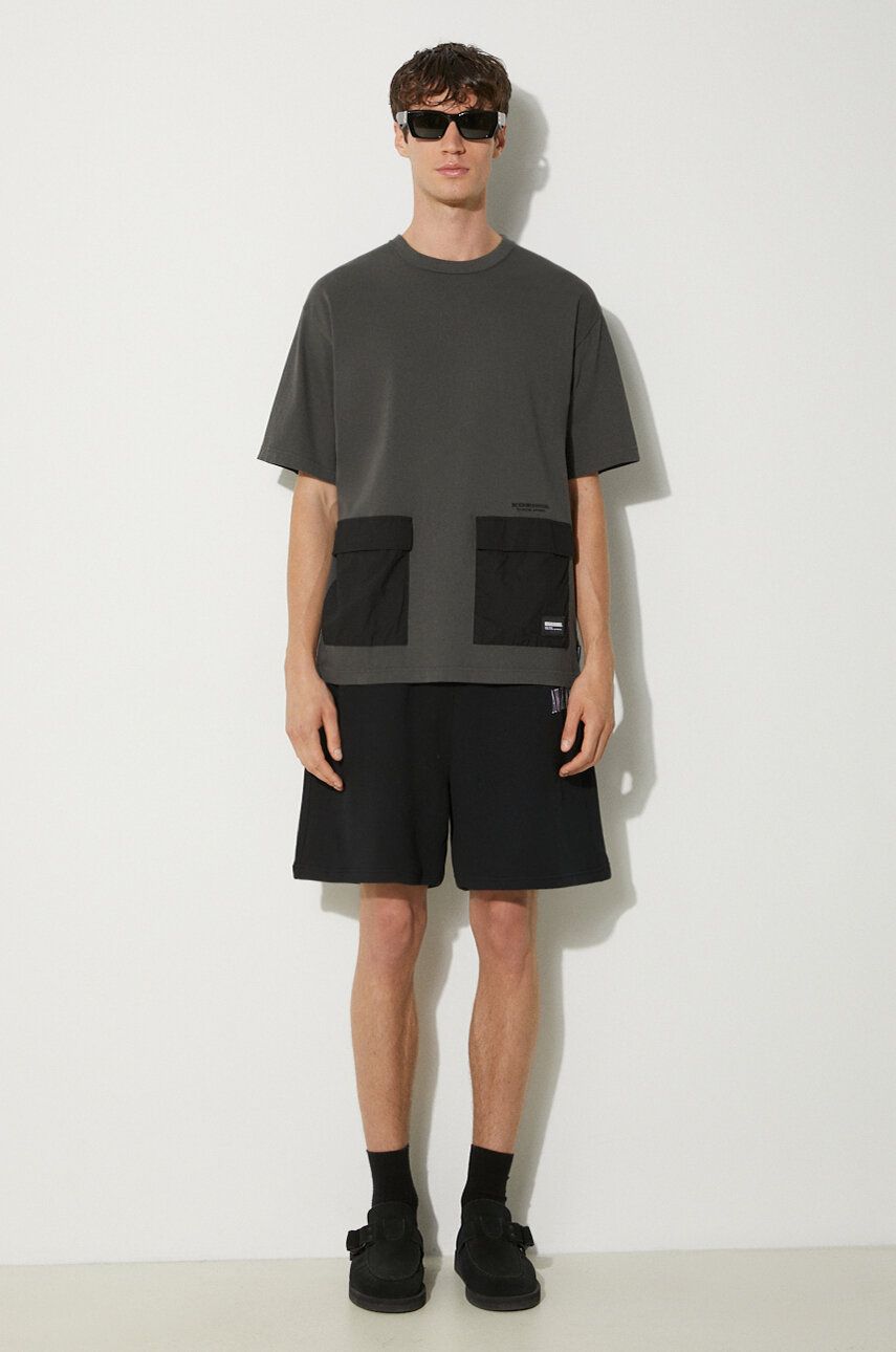 Тениска Neighborhood NEIGHBORHOOD Design Crewneck T-Shirt with Pockets Сиво | 241UWNH.CSM05, 1