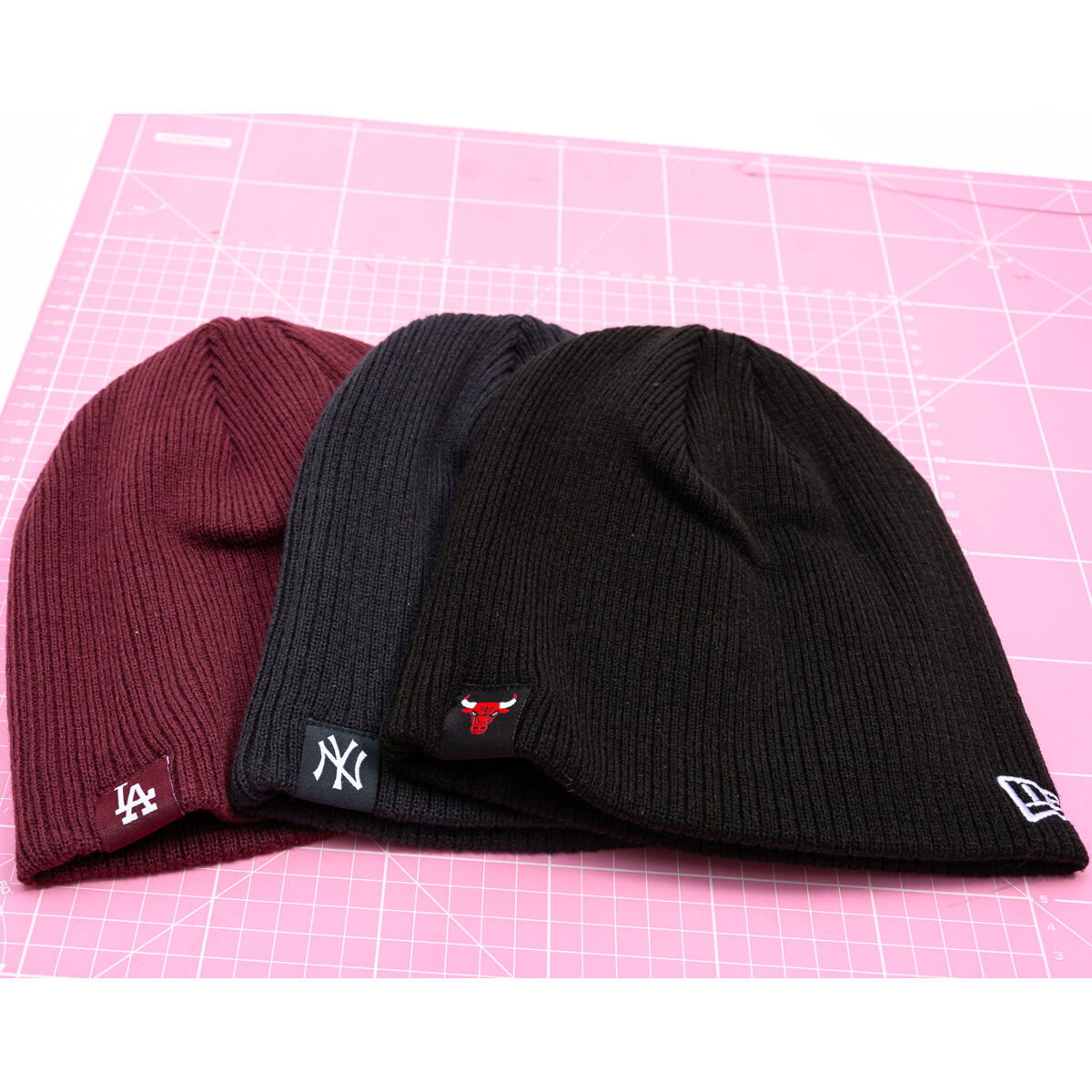 Шапка New Era MLB Essential Skully Beanie LA Dodgers One Size Бургунди | 60691106, 1