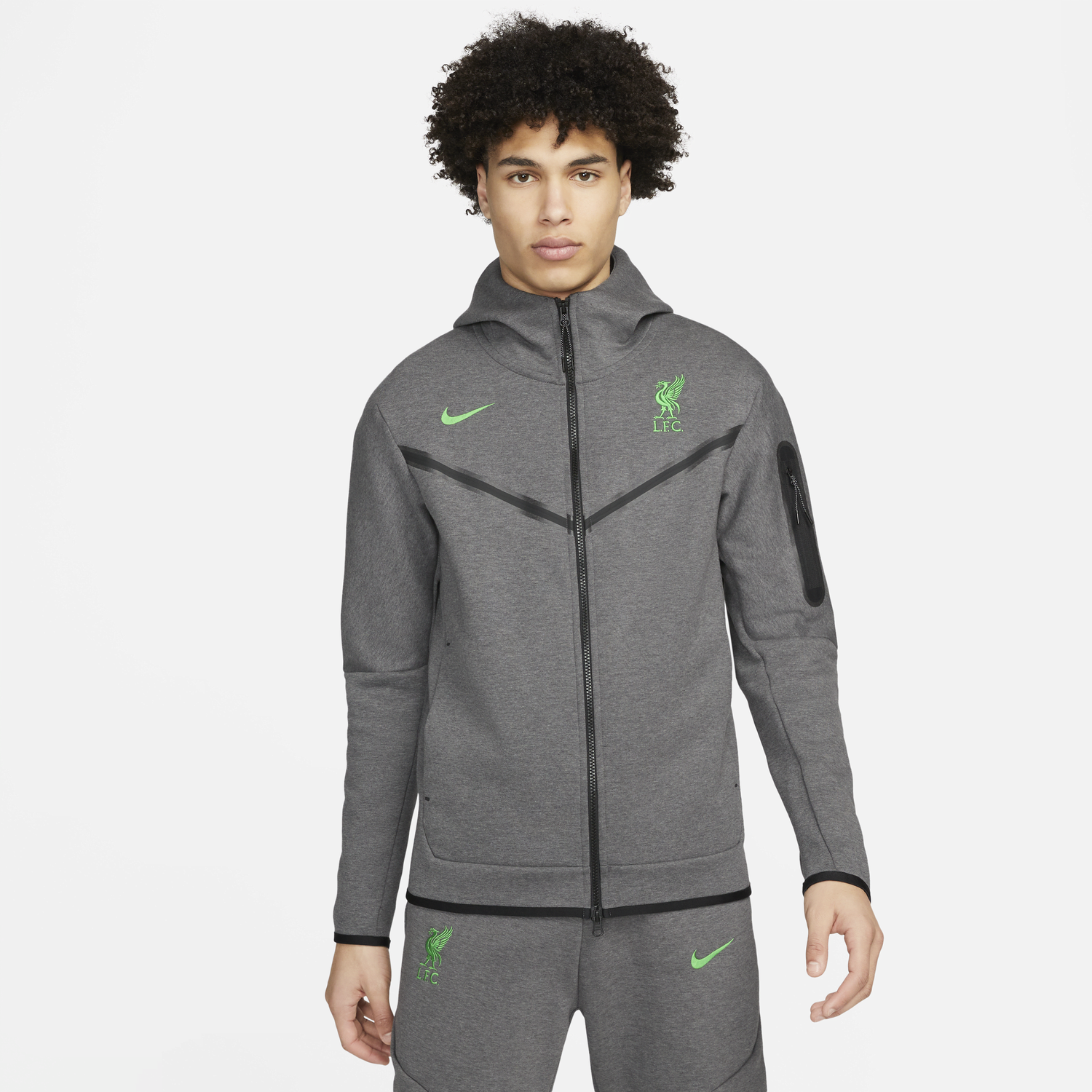 Суитчър Nike mikina Liverpool FC Tech Fleece Windrunner Сиво | DV4825-071, 0