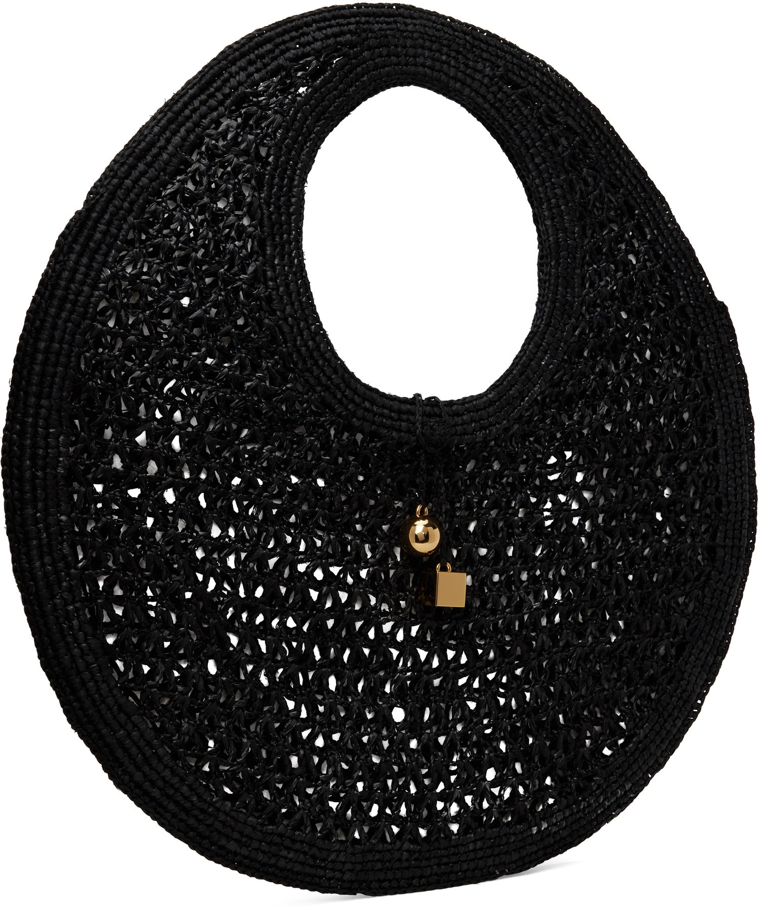 Голяма пазарска чанта Jacquemus Round Tote Черно | 24H243BA387-3219, 1
