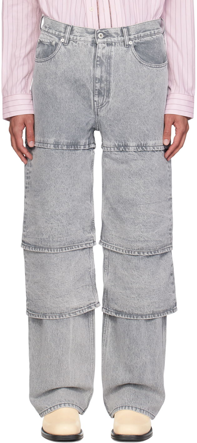 Дънки Y/PROJECT Layered Jeans Сиво | 207PA011, 0