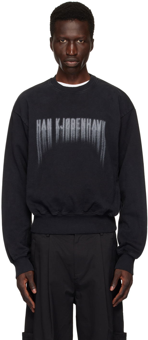 Суитчър Han Kjøbenhavn Faded Logo Sweatshirt Черно | M-134012