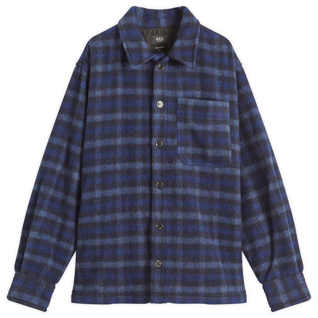 A.P.C. Stanley Check Wool Overshirt