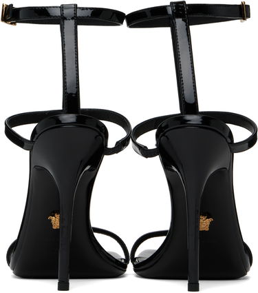 Бижута Versace Versace V2025 Chain Patent Heeled Sandals Черно | 1018236_D2VE_1B00V, 1