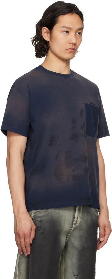 Тениска We11done We11done Embroidered Grunge T-Shirt Тъмно синьо | WD-TT1-25-725-U-NV, 1