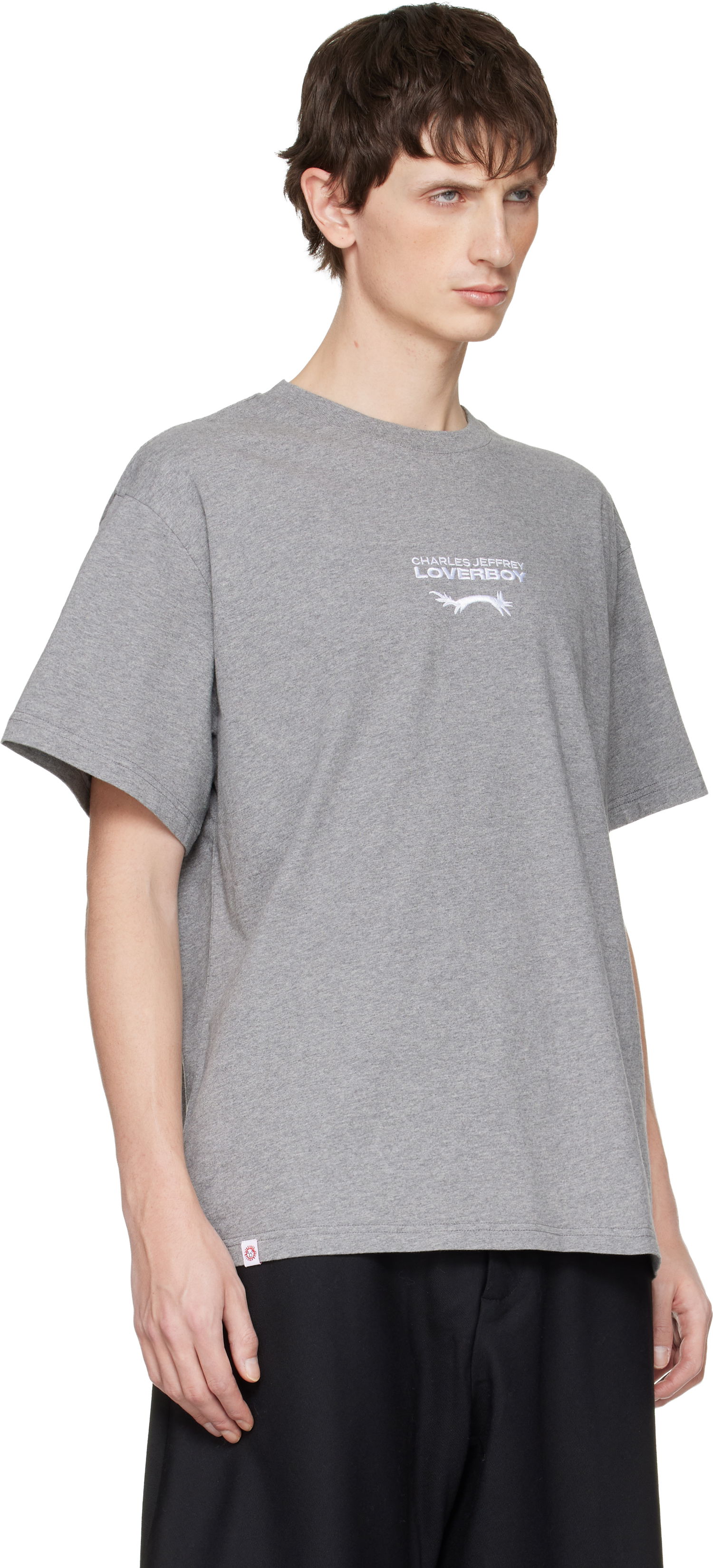 Тениска Charles Jeffrey Loverboy Charles Jeffrey LOVERBOY Logo T-shirt Сиво | 052080802, 1