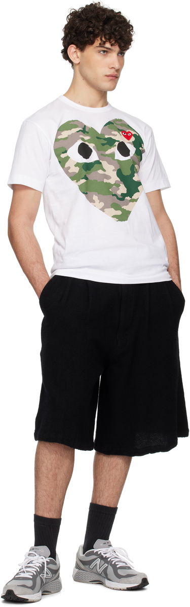 Тениска Comme des Garçons COMME des GARÇONS PLAY Camo Heart T-Shirt Бяло | AZ-T242-051, 3