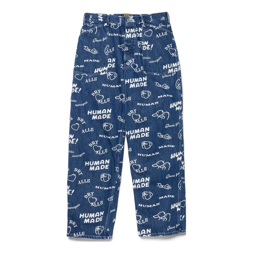 Дънки Human Made Printed Denim Baggy Jeans Синьо | HM26PT010, 0