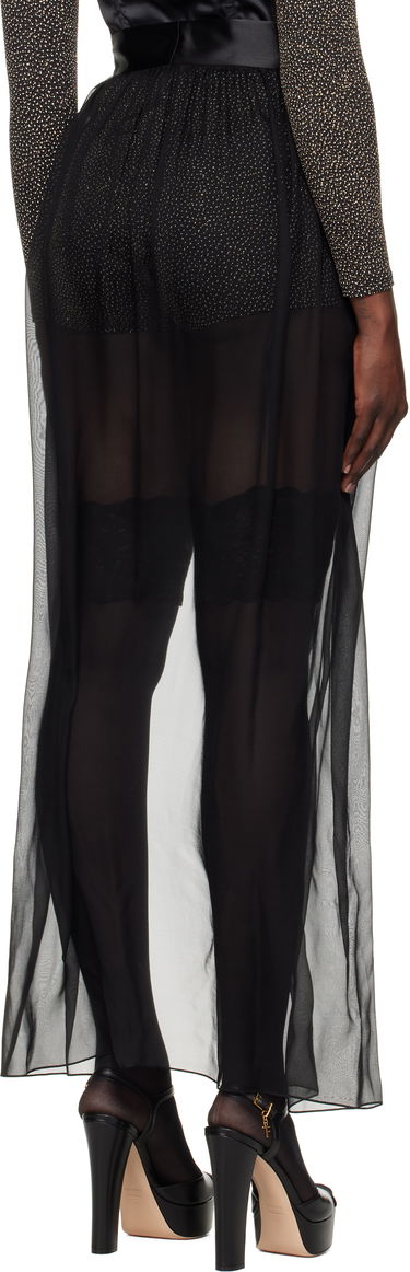 Пола Dolce & Gabbana Dolce&Gabbana Maxi Silk Chiffon Skirt Черно | F4C0AT FU1AT, 2