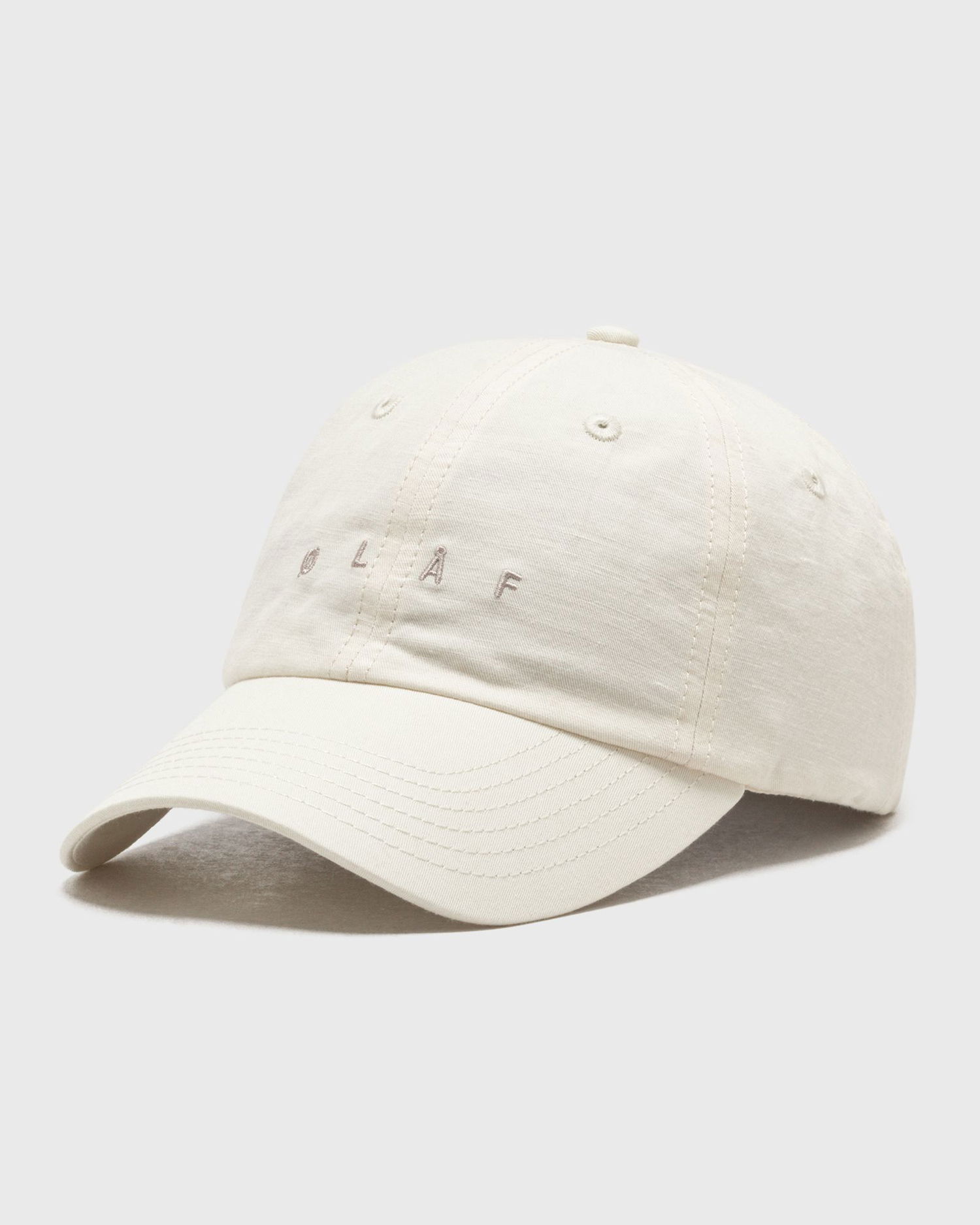 Шапка с козирка ØLÅF O L Å F Embroidered Cotton Linen Cap Бежово | A210802-OFFWHITE, 0
