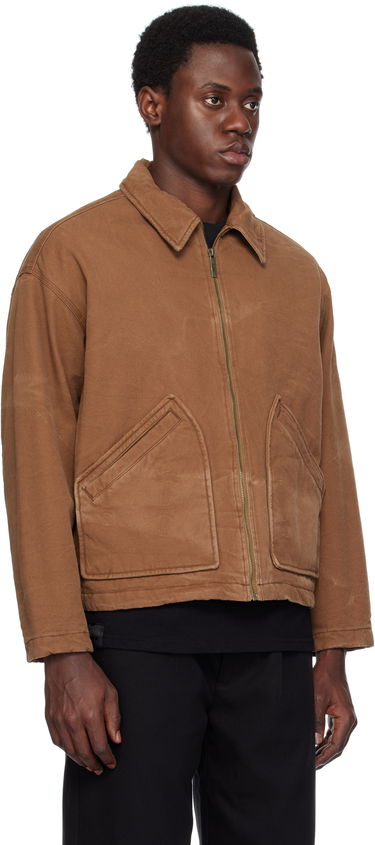 Яке izzue Washed Zip-Up Jacket Кафяво | IZXJKN7174W4NBGT, 1